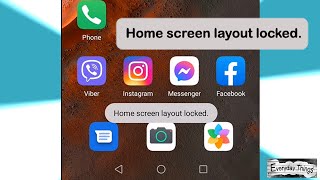 Home screen layout is locked how to unlock, Huawei