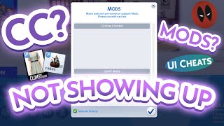 Sims 4 CC (Custom Content) & Mods NOT SHOWING UP in game (CAS/ Build mode) | Sims 4 FIX 2020