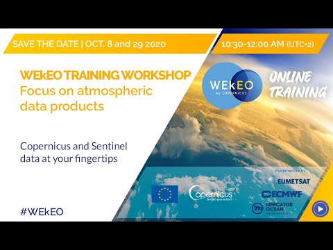 WEkEO Training, focus on atmospheric data products - 8 Oct. 2020 - Webinar session