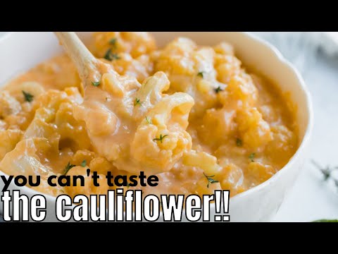 KETO CAULIFLOWER MAC & CHEESE - I could swim in this sauce, it's so good!