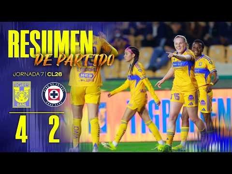 📹 Resumen | Tigres Femenil 4-2 Cruz Azul | Jornada 7 | Clausura 2026 | Liga MX Femenil