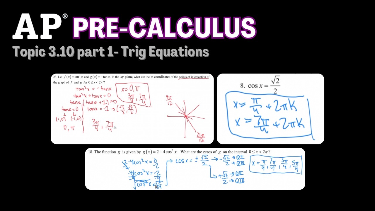AP Pre-Calculus Topic 3.10 Worksheet Part 1 | Passwater's Worksheet