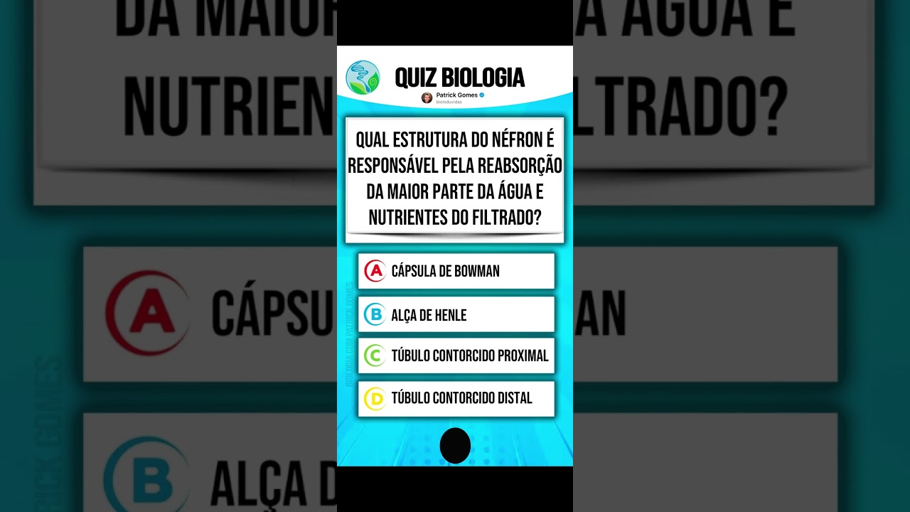 Quiz de perguntas e respostas de Biologia #quiz #biologia (QUIZ 22)