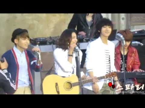 (FANCAM) 110409 KRY Super Star-K Music Video Filming - Ryeowook, Yesung : 0.35 sec