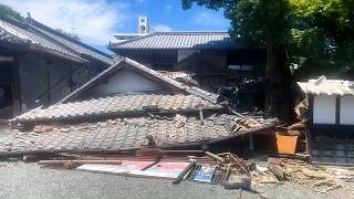住民「命の危険感じた」　神社拝殿は倒壊、名勝も木片飛散　熊本県八代市