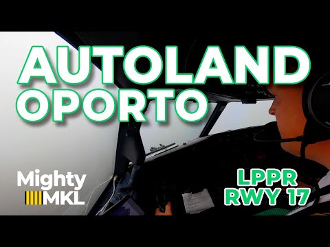 Low visibility CAT II automatic landing runway 17 Oporto (OPO LPPR) and extreme late visual contact.
