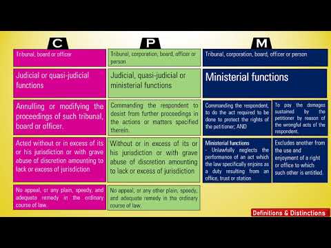 RULES OF COURT: Rule 65 - Certiorari Prohibition and Mandamus with BAR EXAM QUESTIONS Part 1