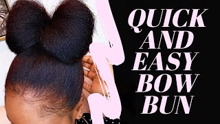 How To Do A Bow Bun With Relaxed Nigerian Hair - D