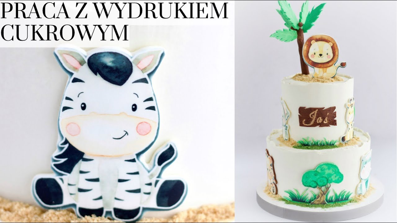 Jak pracować z wydrukiem cukrowym Jak zrobić topper i dekoracje z wydruku cukrowego na bok tortu