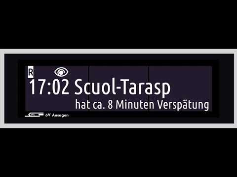 RhB Verspätungsmeldung • Regio nach Scuol-Tarasp +8 Minuten Verspätung