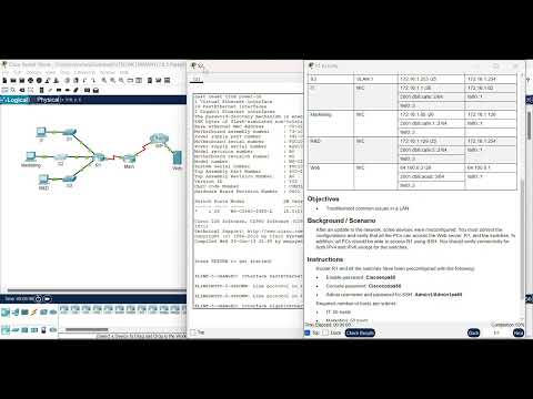 17.8.3 Packet Tracer - Troubleshooting Challenge