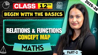 Class 12 Maths | Relations & Functions – Concept Map | CBSE 2025-26 | By Shivani Ma'am
