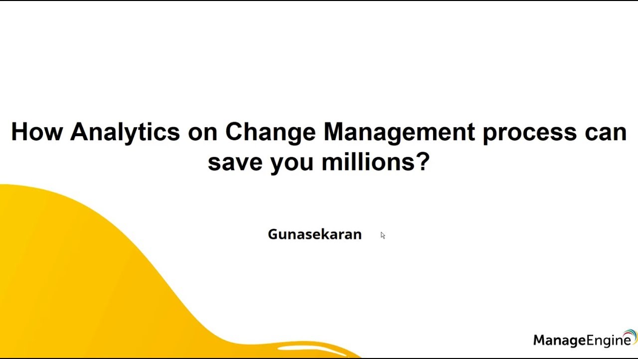Analytics Plus Webinar: How analytics for change management process can save you millions