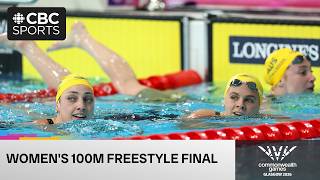 Clean sweep in the women's 100m freestyle final on Day 4 of the Glasgow 2026 Commonwealth Games