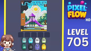 Pixel Flow Level 705 Solution Walkthrough