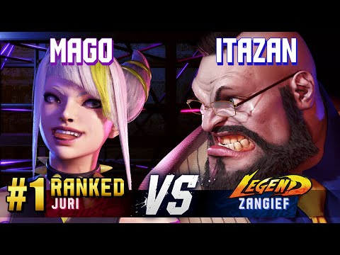 SF6 ▰ MAGO (#1 Ranked Juri) vs ITAZAN (Zangief) ▰ High Level Gameplay