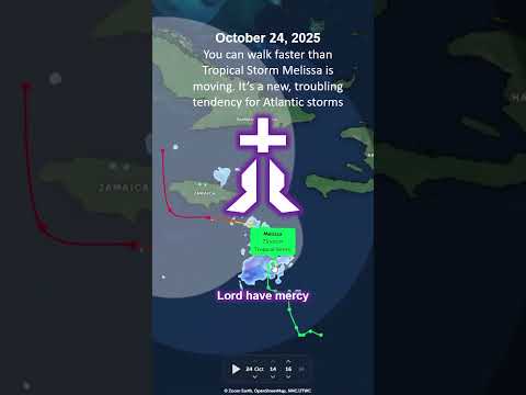 You can walk faster than Tropical Storm Melissa is moving