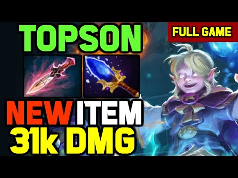 Topson plays his Favourite Invoker with NEW POISON ITEM