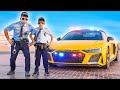 Jason and Alex pretend play best detectives in Audi R8