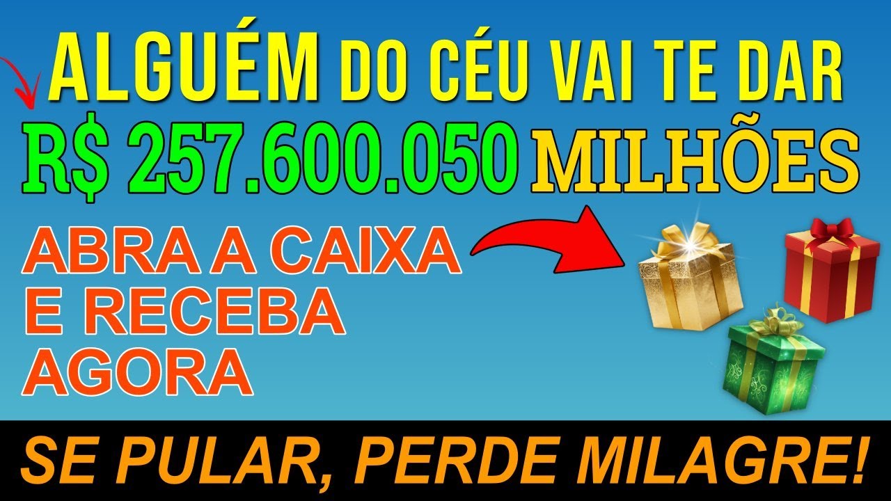 🤩 CHEGOU SUA HORA! DEUS DIZ QUE VOCÊ FICARÁ RICO HOJE! 🎁 NÃO REJEITE ISSO! MENSAGEM DE DEUS