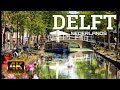 Delft Dutch Fairytale City | 4K Walking Tour 🇳🇱 Spring 2024 ☀️