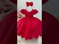 Vestido Infantil Vermelho C/ Busto Nervura Festas Daminhas