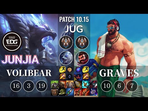 EDG JunJia Volibear vs Graves Jungle - KR Patch 10.15
