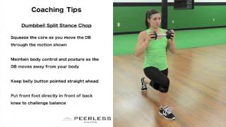 430. Dumbbell Split Stance Chop