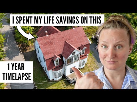 1 YEAR Timelapse // DIY Renovation of my Derelict Victorian Home in Nova Scotia