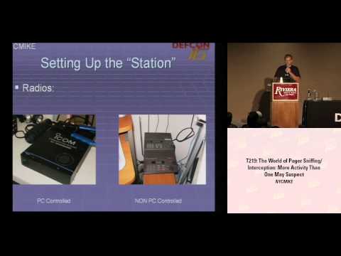 DEF CON 16 Hacking Conference Presentation By NYCMIKE - World of Pager Sniffing - Video and Slides
