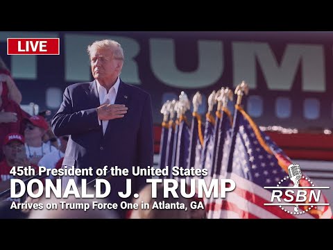 LIVE: President Donald J. Trump Arrives On Trump Force One In Atlanta - 4/10/24