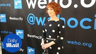 Kathy Griffin wears Kate Spade to receive the Rainbow Key Award