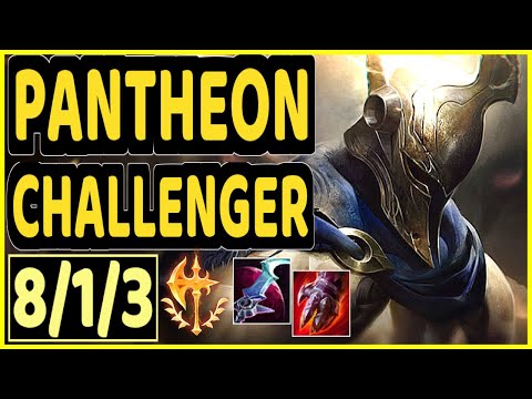PANTHEON - 8/1/3 KDA CHALLENGER GAMEPLAY - KR