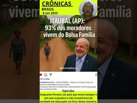 93% VIVEM DO BOLSA FAMÍLIA - ITAUBAL - AMAPÁ #shorts #bolsafamilia #pt #lula #brasil