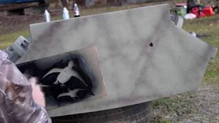 Redneck camo job on homemade duck boat!!