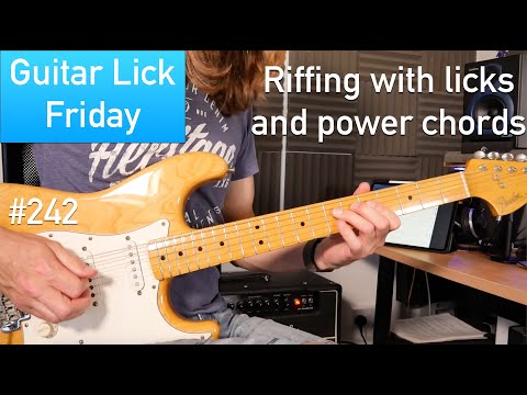 Lick and power chord combination - Guitar Lick Friday Week 242