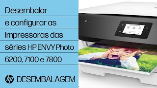 Desembalar e configurar as impressoras das séries HP ENVY Photo 6200, 7100 e 7800