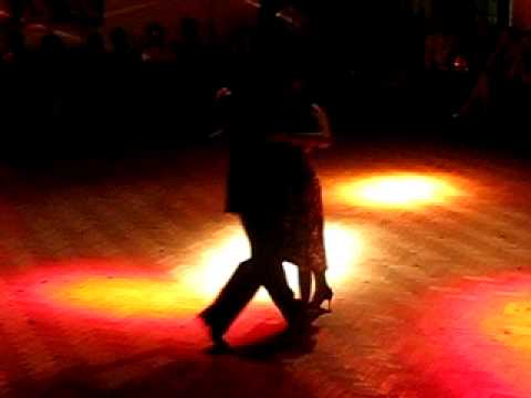  Milena Plebs  and  David Alejandro Palo  are  dancing  to  the  tango  "  Fueron Tres Años  "