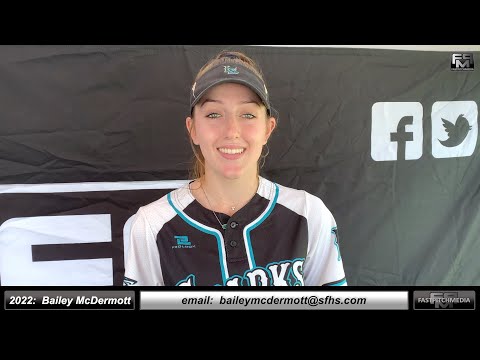 2022 Bailey McDermott - Committed Merrimack - 5'10 First Base & Outfield Skills Video SJ Lady Sharks