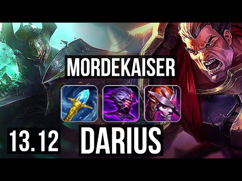 MORDEKAISER vs DARIUS (TOP) | 9/0/4, 73% winrate, Legendary | KR Master | 13.12