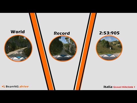 BeamNG.Drive Italy Gravel Hillclimb World record 02:53:905