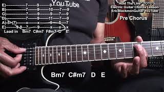 How To Play HOLD THE LINE Toto Chords All The Way Through Guitar Lesson UPDATE @EricBlackmonGuitar