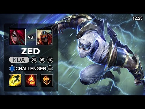 Zed vs Katarina Mid - EUW Challenger - Patch 12.23 Season 12