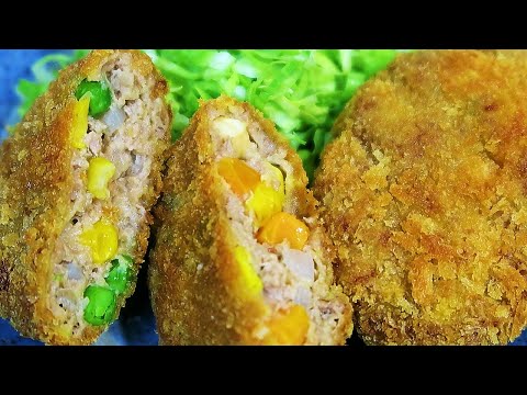 Quick and Easy Ground Beef Recipes for Dinner|Japanese food|五目メンチカツの作り方