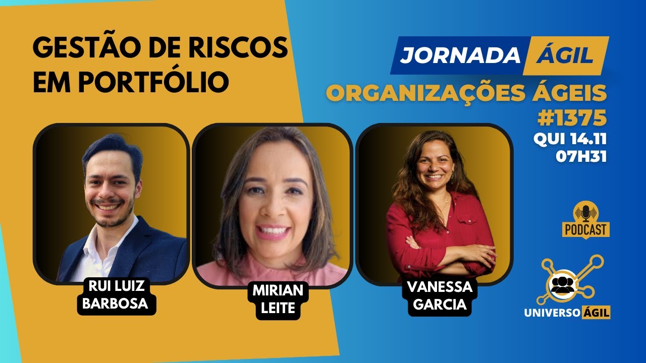 #JornadaÁgil EP1375 #OrganizaçõesÁgeis Gestão de riscos em Portfólio