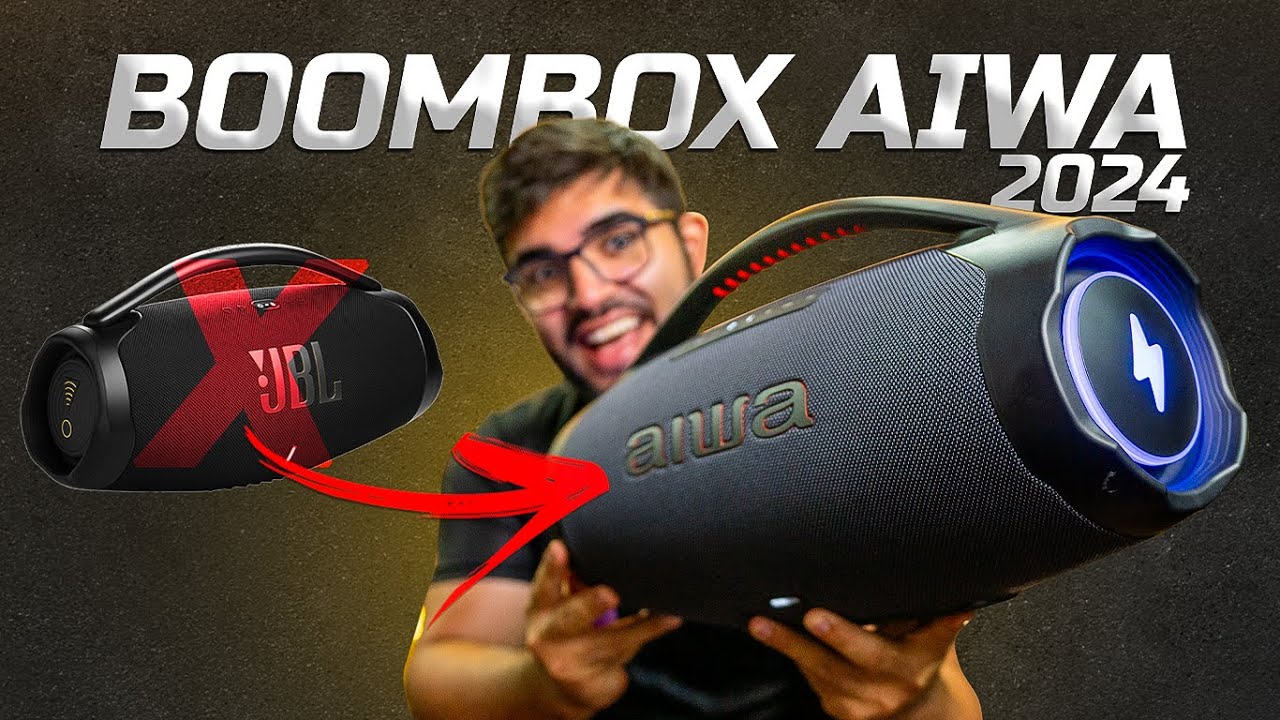CHEGOU! A nova AIWA BOOMBOX PLUS veio DESBANCAR a JBL? O que melhorou? Unboxing e comparações