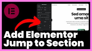 How to Add Elementor Jump to Section with Anchor Links
