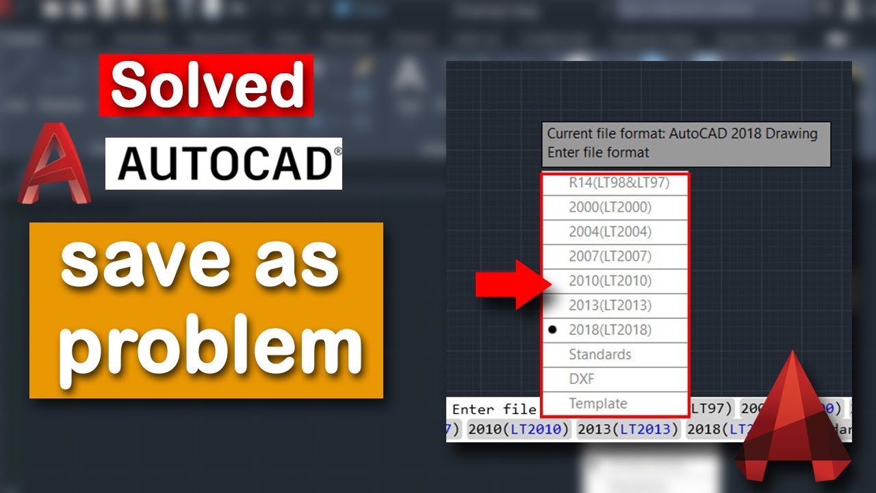 How to fix or solved AutoCAD save as problem