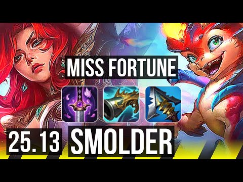 MISS FORTUNE & Seraphine vs SMOLDER & Anivia (ADC) | EUW Master | 25.13