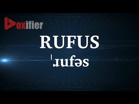 English Pronunciation of Rufus - Voxifier.com